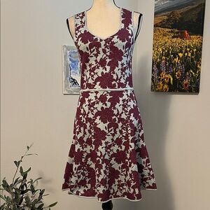 Zac Posen Knit Fit And Flare Dress